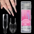 thumbnail image 1 of RuWeoMaa Sandwich Nail Forms, Professional Sandwiches Nails Forms 120pcs, Clip-Free ABS Nail Extension Forms, Bulk Nail Art Supplies For Nail Beginners And Experts, 1 of 5