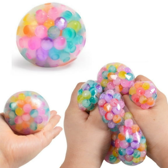 RuWeoMaa Stress Balls Set for Adults,Gumdrop Stress Ball,Squishy Fidget Toys with High Resistance, Colorful Squeeze Balls, Relieve Stress and Anxiety
