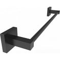 thumbnail image 1 of Ruacq 18 inch Black Towel Bar Square for Bathroom, Matte Black, Stainless Steel Wall Mount, 1 of 6
