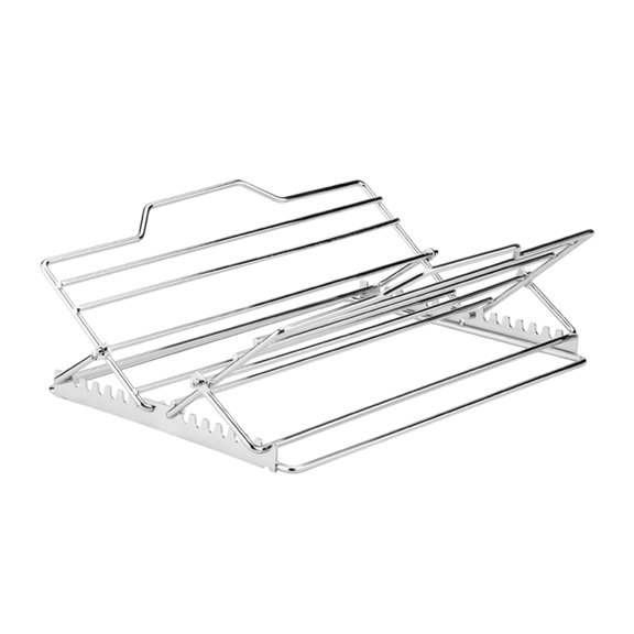 Ruanlalo 1/2Pcs Adjustable V-Shaped Chicken Roasting Rack Non-Stick Stainless Steel Foldable Roasting Stand Travel Grill Accessories