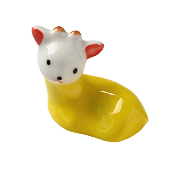 Ruanlalo 1/4Pcs Ceramic Lamb Chopstick Rest Sheep Dinner Chopsticks Spoons Forks Stand Animal Tableware Holder Rack Kitchen Dining Table Decoration