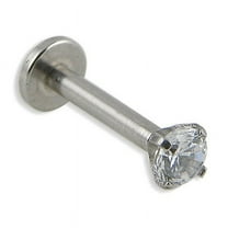 Ruanlalo 1 Pc CZ Tragus Lip Ring Ear Cartilage Stud Earring Body Piercing Jewelry 3mm