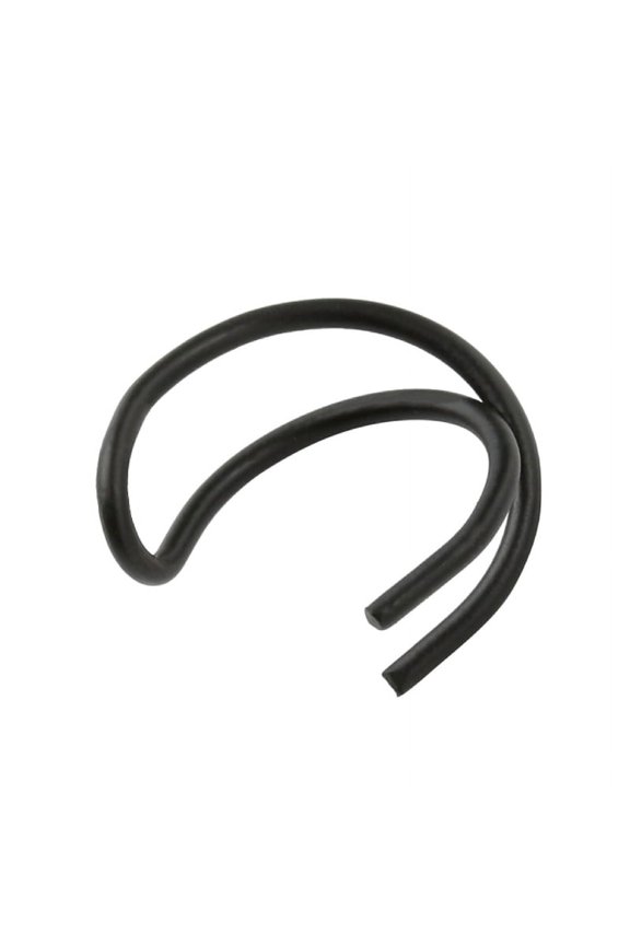 1 Pc Ear Clip Simple Style Non-Piercing Dual Layer Elegant Earring for Daily Life Black