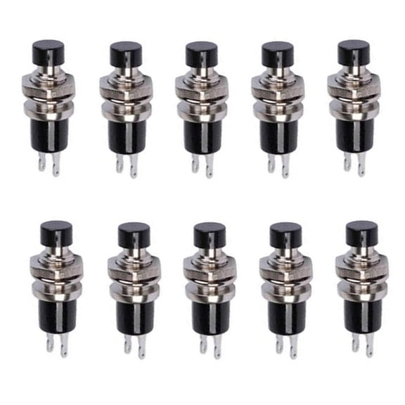 Ruanlalo 10 Pcs Mini Momentary ON/OFF Locking Latching Push Button Car/Boat Switch