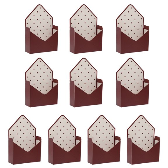 Ruanlalo 10 Pcs Valentine's Day Floral Envelope Boxes Empty Florist Bouquet Packaging Box Folding Paper Envelope Gift Box for Wedding Party Flower Wrapping Supplies