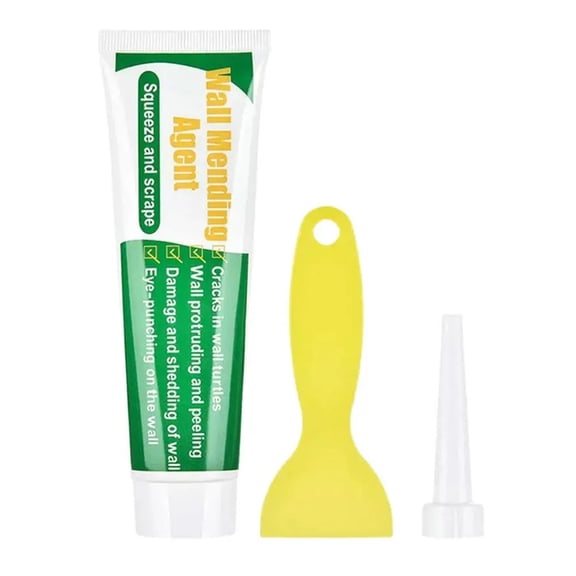 Ruanlalo 100G Wall Mending Agent Drywall Repair Kit with Scraper Wall Hole Repair Paste Home Wall Crack Nail Hole Repair Putty Plaster