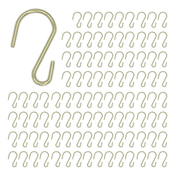 Ruanlalo 100Pcs Mini S Hooks Metal S-Shaped Hooks S Wire Hanger Connectors for Hanging Kitchen Utensils Decorations Potted Plants
