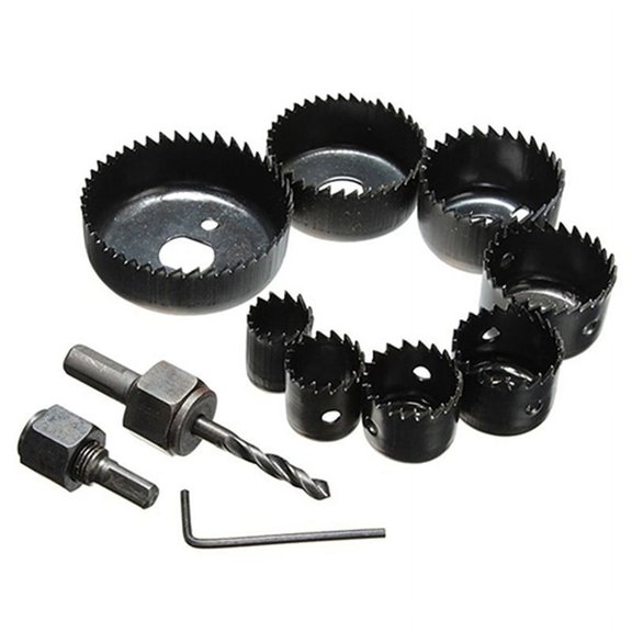 Ruanlalo 11Pcs Hole Saw Cutting Set Kit 19-64mm Circular Round Wood Alloys Open-hole Tools