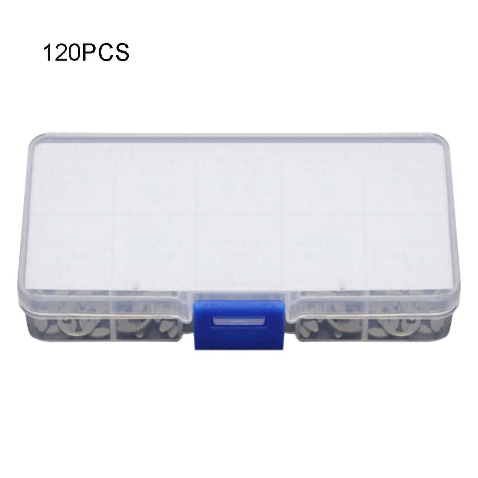 Kit De 120 Pièces D'éclips En Acier Inoxydable - Toutes Tailles De 1.5 à 10 Mm - Circlips Pour Bricolage Et Réparation