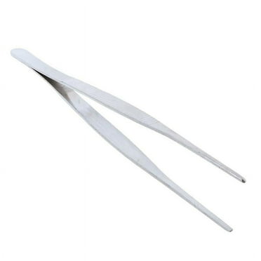 Ruanlalo 18cm Stainless Steel Round Head Tweezers Crafting Repairing Experiment Tool