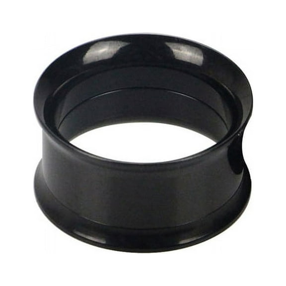 Ruanlalo 1Pc Ear Expander Solid Color Skin-friendly Stainless Steel Double Flared Ear Gauges for Men Women Black 12mm