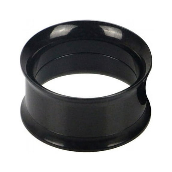 Ruanlalo 1Pc Ear Expander Solid Color Skin-friendly Stainless Steel Double Flared Ear Gauges for Men Women Black 25mm