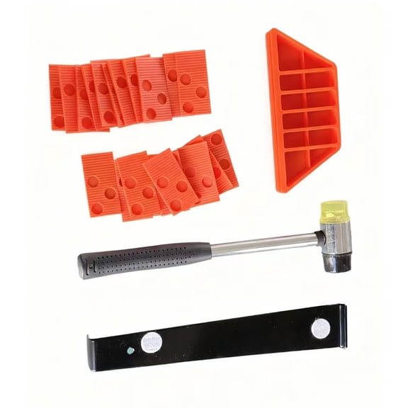 Ruanlalo 23Pcs/Set Laminate Flooring Installation Kit with 20 Floor Spacers Tapping Block Mallet Pull Bar Vinyl Plank Wood Floor Installation Tools Kit