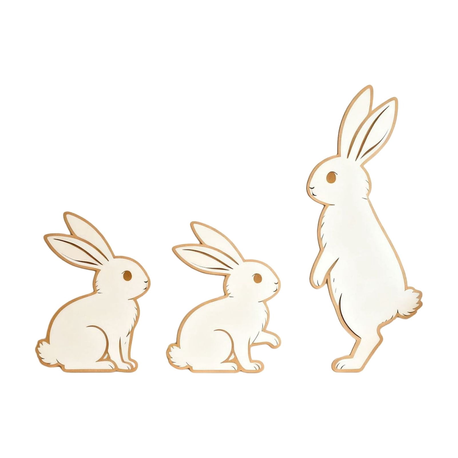 Ruanlalo 3 Pcs Cute Bunny Wall Decal Cartoon Easter Rabbit Wall Sticker ...