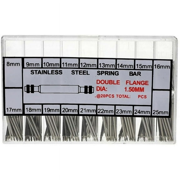 Ruanlalo 360Pcs 8mm - 25mm Stainless Steel Watch Band Spring Bars Strap Link Pins Tool
