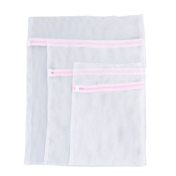 Ruanlalo 3Pcs/Set Underwear Washing Bag Comfortable Delicate Multifunctional Cloth Washing Pouch for Student