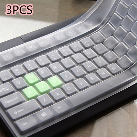 Ruanlalo 3Pcs Sheet Keyboard Protector Transparent 108 Keys Antifouling Desktop Computer Keyboard Film for Home