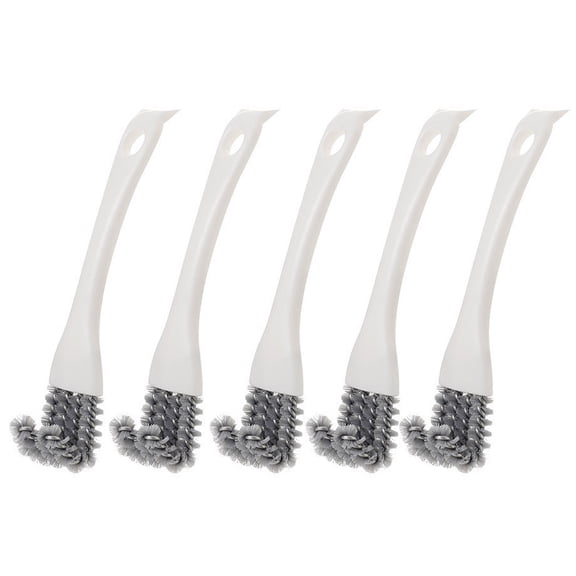 Ruanlalo 5Pcs Grid Cleaning Brush Spiral PP Bristles V-Shaped Hook Head 360-Degree Cleaning Brush Ergonomic Handle Two-in-One Grill Dirt Remover