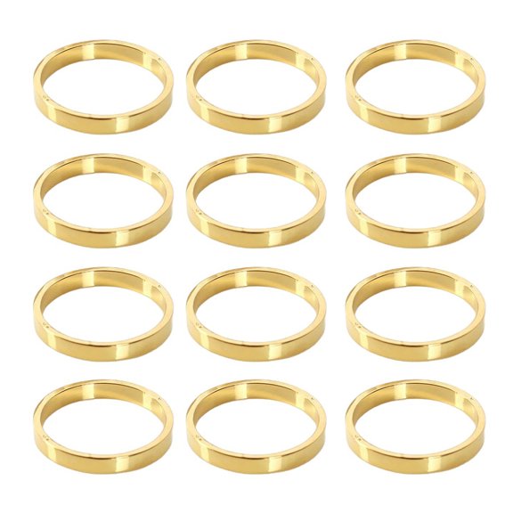 Ruanlalo 6/12Pcs Golden Napkin Rings Metal Circle Design Napkin Holders Buckles Family Dinner Wedding Party Table Decoration