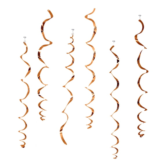 Ruanlalo 6 Pcs Colorful Ceiling Swirl Foil Decorations Plastic Hanging Spiral Streamers for Wedding Birthday Graduation New Year Party Decoration