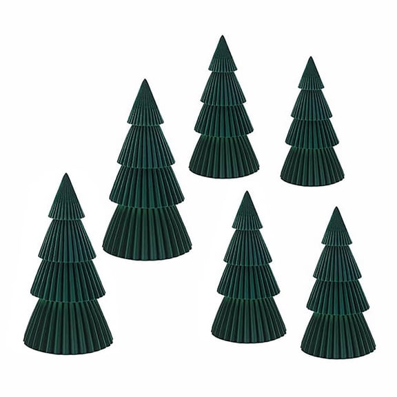 Ruanlalo 6 Pcs Honeycomb Christmas Tree 3D Folding Christmas Tree Tabletop Centerpiece for Rustic Farrmhouse Home Table Decor
