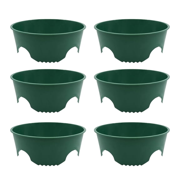 Ruanlalo 6Pcs Planting Grow Rings 9.84-Inch Round Plant Support Rings Promote Deep Watering Garden Plant Protector for Vegetables Herbs Flowers