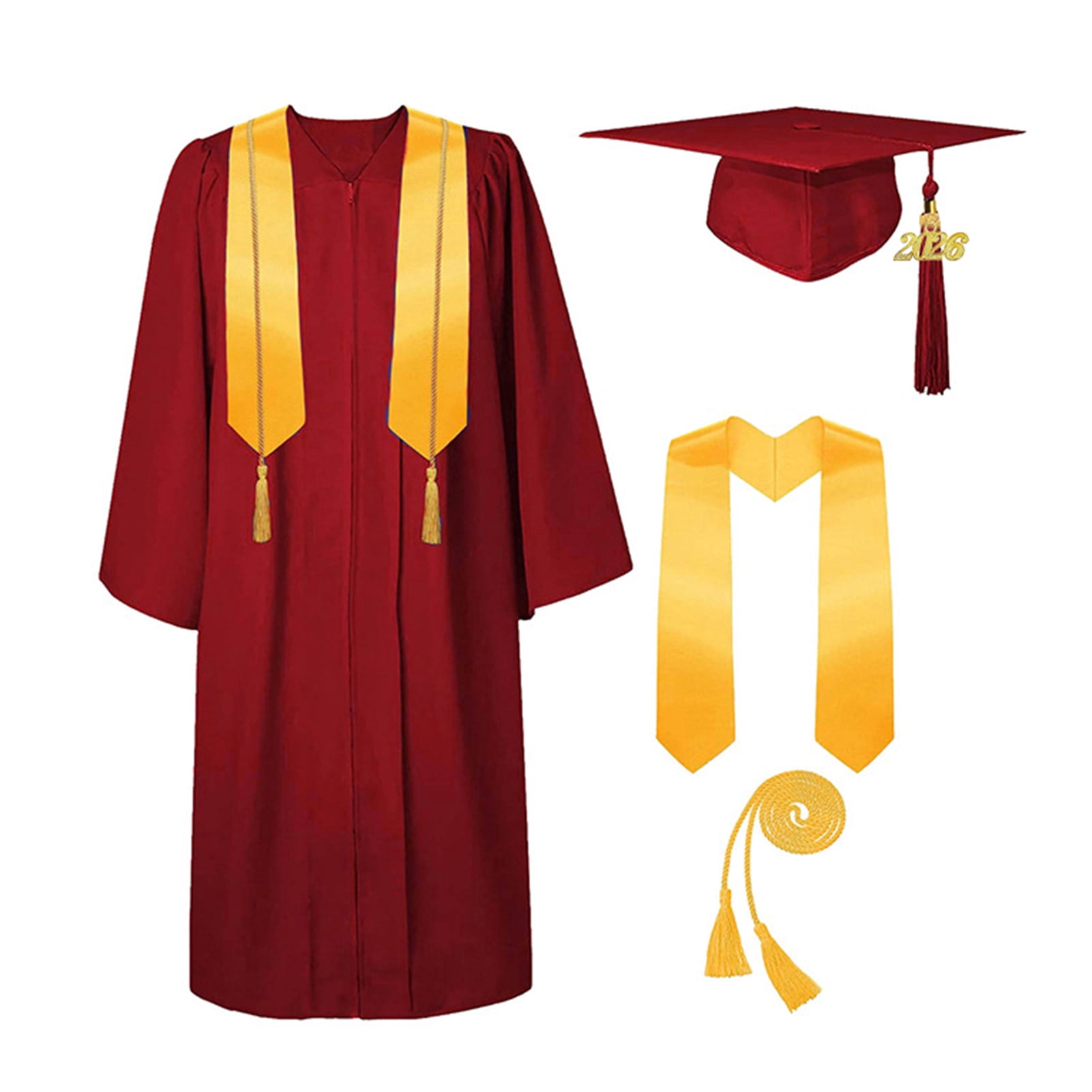 Ruanlalo Adults Unisex Matte Graduation Cap And Gown Set with 2026 ...