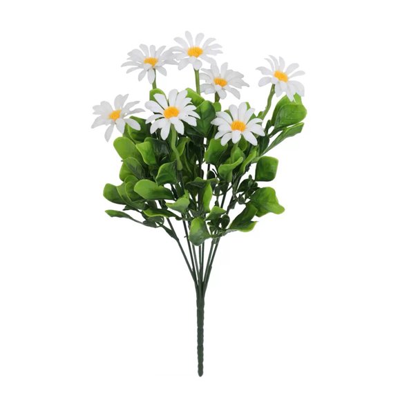 Ruanlalo Artificial Flower Bouquet 7 Fork Realistic Fake Silk Flower Branch Home Office Indoor Outdoor Garden Faux Bloom Decoration