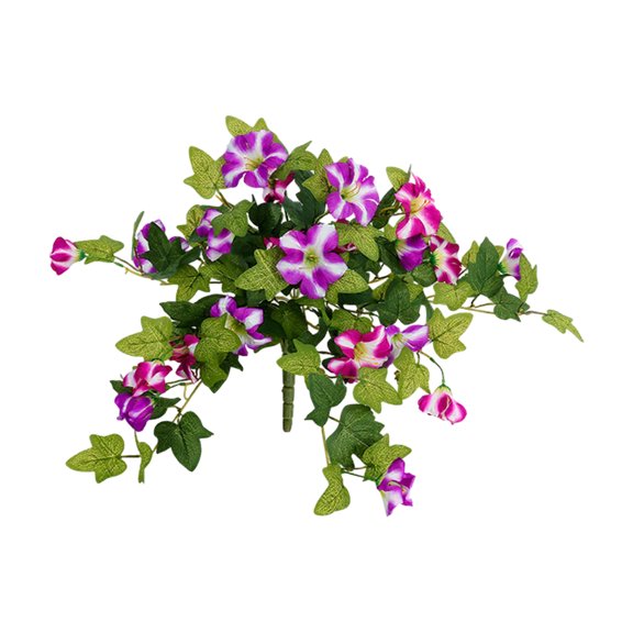 Ruanlalo Artificial Flower Cascading Green Leaves Plant Realistic No-Wilt Decorative Bloom Bright Color Fake Flower Indoor Outdoor Home Wedding Party Decor