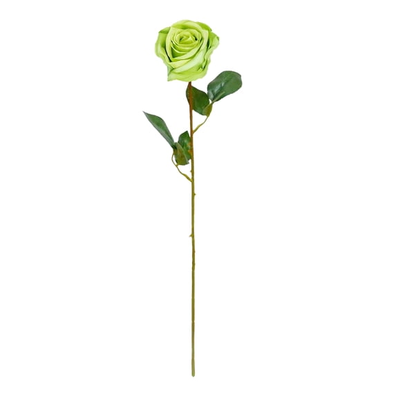 Ruanlalo Artificial Rose Flower with Green Leaves Realistic Fake Silk Flower Branch Home Office Wedding Party Faux Bloom Decoration Table Centerpiece