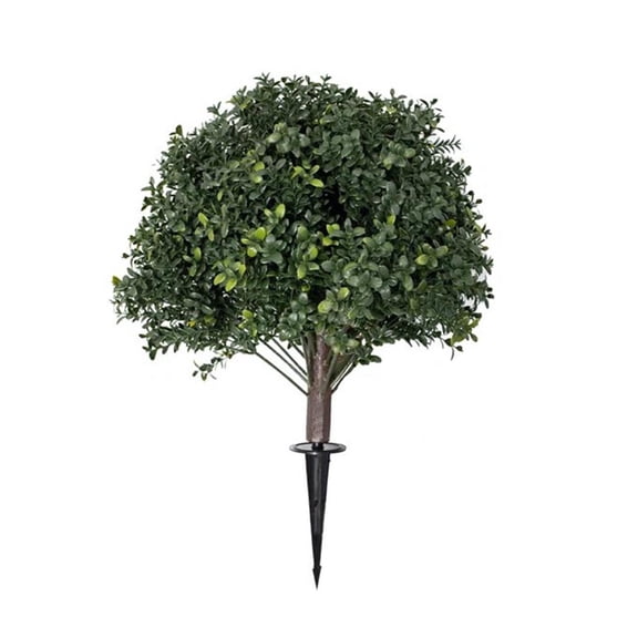 Ruanlalo Artificial Topiary Ball 24 Inch Faux Boxwood/Pine Tree/Rose/Lavender Shrub with Ground Spike Fake Bushes Trees for Outdoor Indoor Garden Patio Balcony Decor