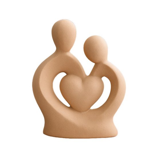 Ruanlalo Ceramic Couple Statue Hugging Couple Figurine Romantic Lover Sculpture for Wedding Anniversary Valentine's Day TV Stand Shelf Decor