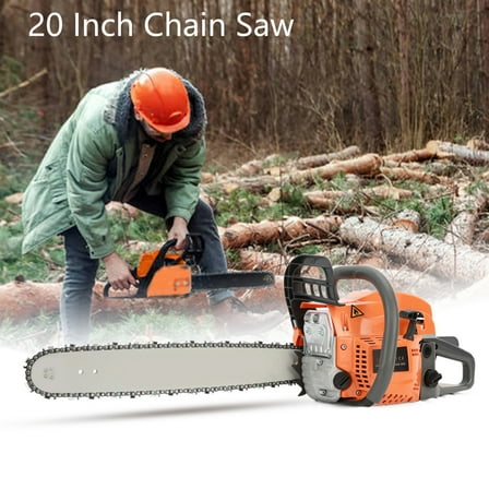 Ruanlalo Chain Saw,1 Set 58cc 20 Inch Gasoline Chainsaw Multifunctional High Power Gas-powered Gas Sawing Handheld Cutting Wood Chainsaw Logging Machine Garden Supplies