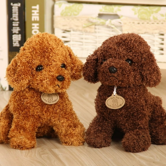 Ruanlalo Children Kids Cute Lovely Stuffed Animals Teddy Dog Puppy Dolls Plush Toys Gift Beige 25cm