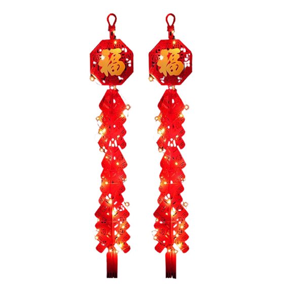 Ruanlalo Chinese New Year Hanging Decorations Traditional Red Lucky Oriental Ornament with FU Pendant for Spring Festival Lunar New Year Decorations