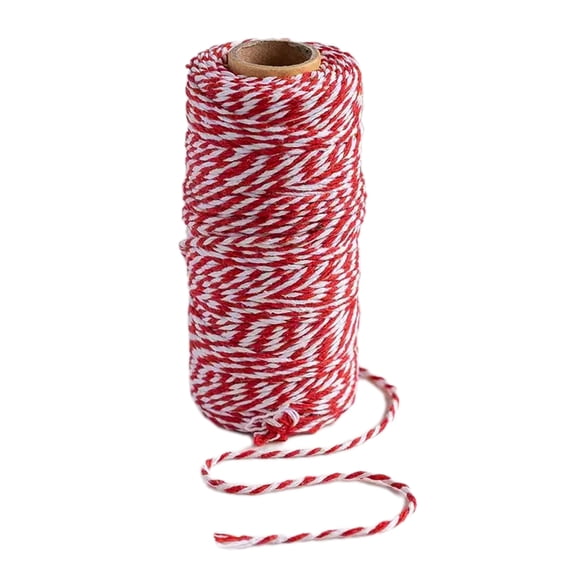 Ruanlalo Cotton Bakers Twine 328FT Packing String Christmas Cotton Rope Cord for Tying Cake And Pastry Boxes DIY Crafts Gift Wrapping