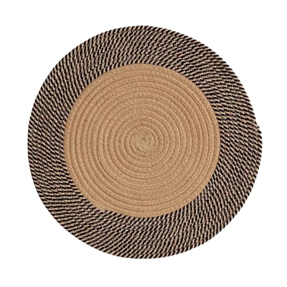 Ruanlalo Cotton Rope Cat Rug Round Cat Scratching Rug Soft Washable Area Rug with Tassels Reversible Woven Floor Mat for Bedroom Living Room Cat Rest Area