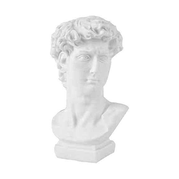 Ruanlalo Decorative Night Light Creative Reusable David Statue Bedside Lamp Home Decor White