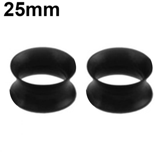 Ruanlalo Ear Expander Fashion Body Piercing Jewelry Silicone Men and Women Ear Tunnels Gauges for Birthday Party Black 25 mm
