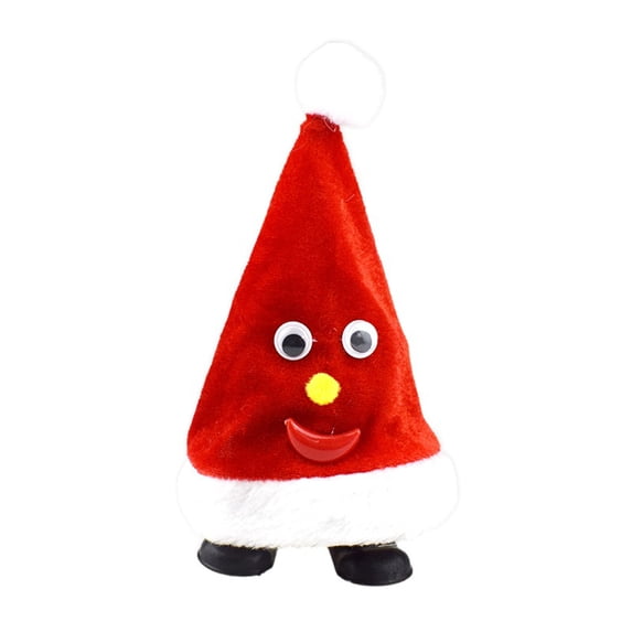 Ruanlalo Electric Animated Santa Hat Christmas Tree Toy with Walking Shaking Functions Festive Holiday Tabletop Decor Kid-Friendly Fun Xmas Ornaments