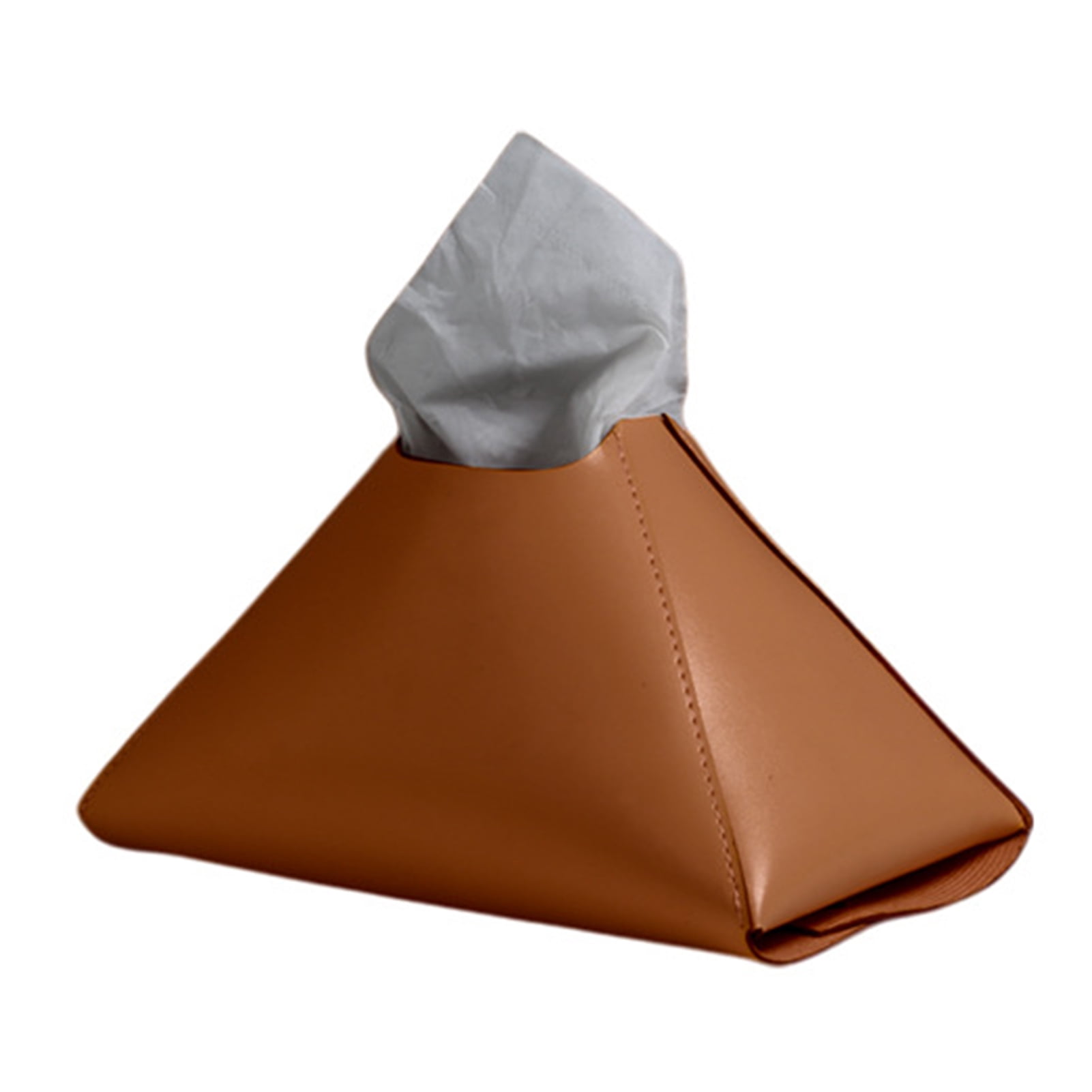 Ruanlalo Faux Leather Tissue Holder Decorative Tissue Box Cover Pyramid ...