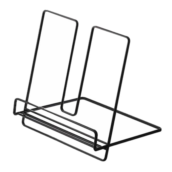 Ruanlalo Foldable Desktop Book Stand Carbon Steel Holder for Book Tablets Recipes Artwork Space-Saving Storage Display Rack for Desk Bedside Office Home