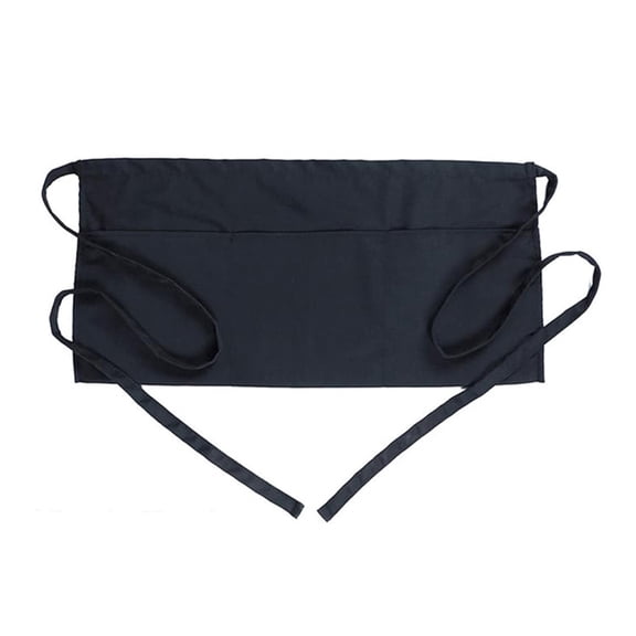 Ruanlalo Half Apron with 3 Pockets Polyester Work Apron Quick-Drying Waterproof Apron Easy Care Dustproof Cooking Apron for Chefs Bakers Restaurants Home Use