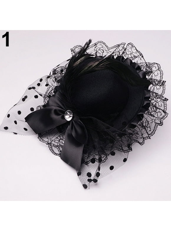 Mini Top Hat Hair Clips