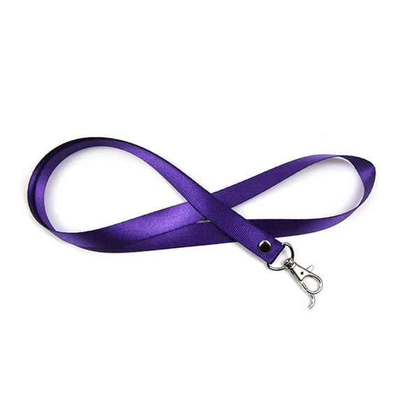 Ruanlalo Lanyard Solid Color Tear-resistant Nylon Rope Lanyard ID Holder for Adults Purple