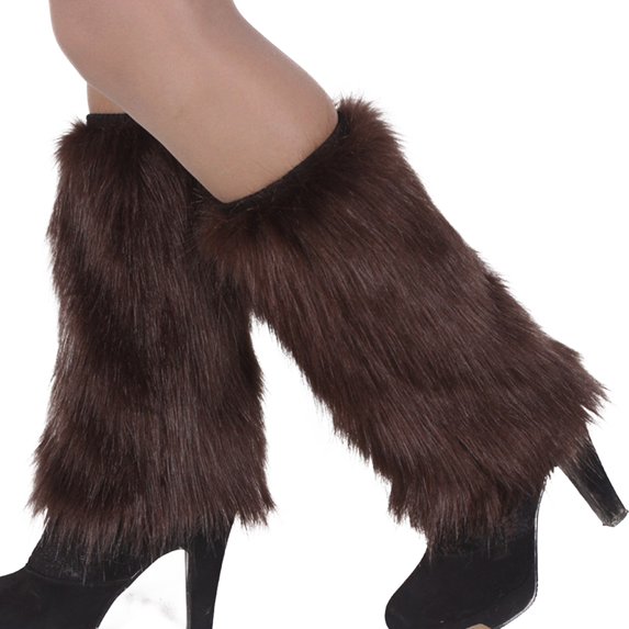 Ruanlalo Leg Warmers,Warm Fashion Faux Fur Solid Color Long Leg Warmers Boot Socks for Winter Women