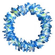 Ruanlalo Leis Flower Garlands Hawaii Tropical Party Wear Hen Night Fashion Dress Necklace Blue