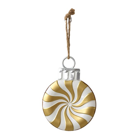 Ruanlalo Metal Christmas Ornament Iron Gift Box/Candy/Drum Hanging Decorations for Christmas Tree Holiday Party Decor