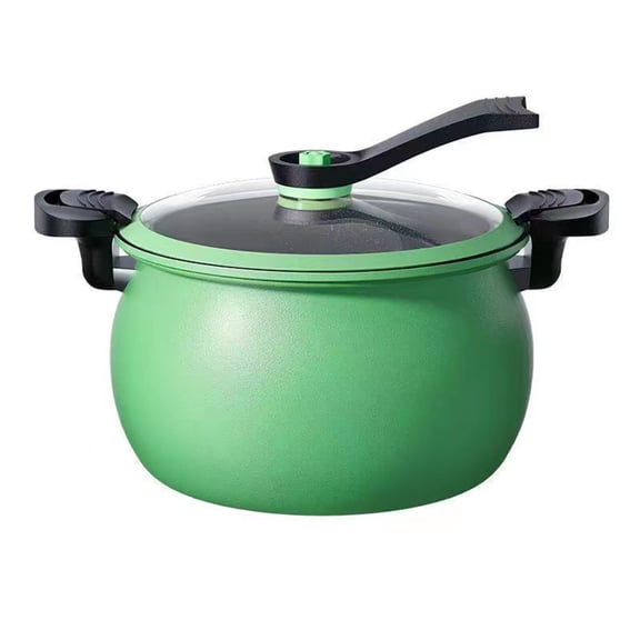 Ruanlalo Micro Pressure Cooker Large Capacity Non-Stick Electric Pressure Pot with Safety Valve Glass Lid Fast Efficient Cooking Tool