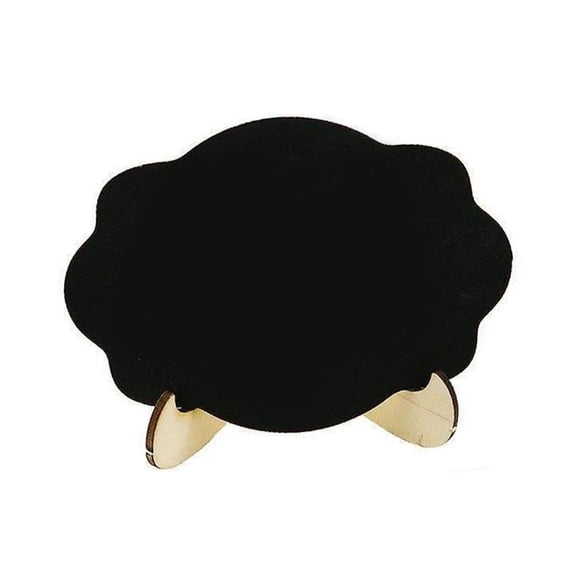 Ruanlalo Mini Chalkboard with Stand Reusable Small Blackboard Ornament Erasable Wooden Message Board Sign Desktop Decoration